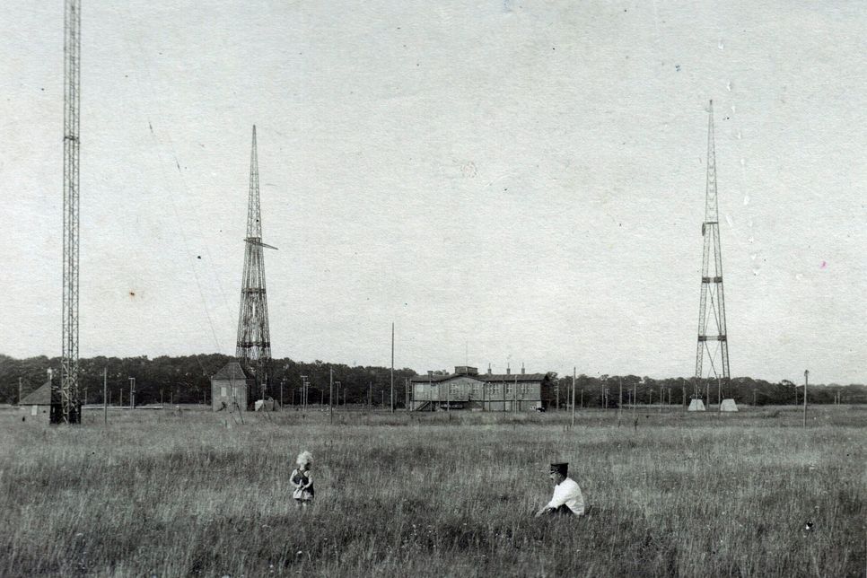 Die Funktürme in Pelzerhaken 1922.