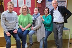 Norbert Müller (2. Vorsitzender), Sonja Bredlow (Schriftführerin), Jeannine Krohn (1. Beisitzerin), Katrin Lange (2. Beisitzerin) und Reiner Papenbrock (1. Vorsitzender) (v. lks.).