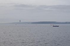 Blick auf die in parallelen Streifen suchenden Einheiten vor Timmendorfer Strand und Scharbeutz.