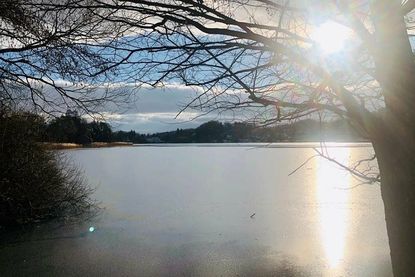 Die winterliche Nachmittagssonne taucht den Kellersee in eine wunderschöne Atmosphäre.