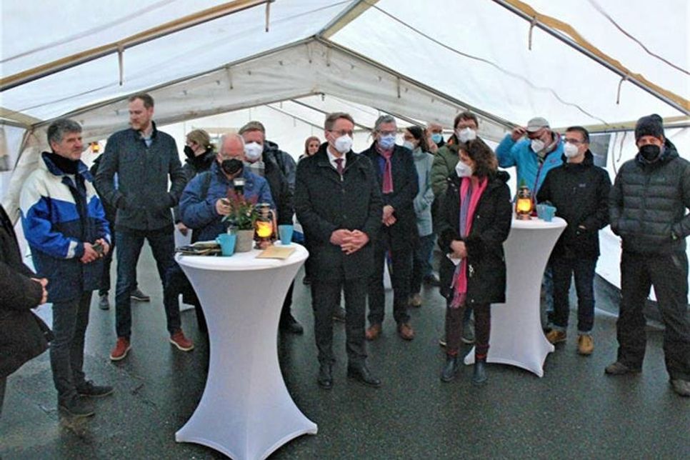 Empfang im Zelt