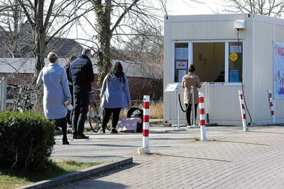 Teststation am Klinikum.