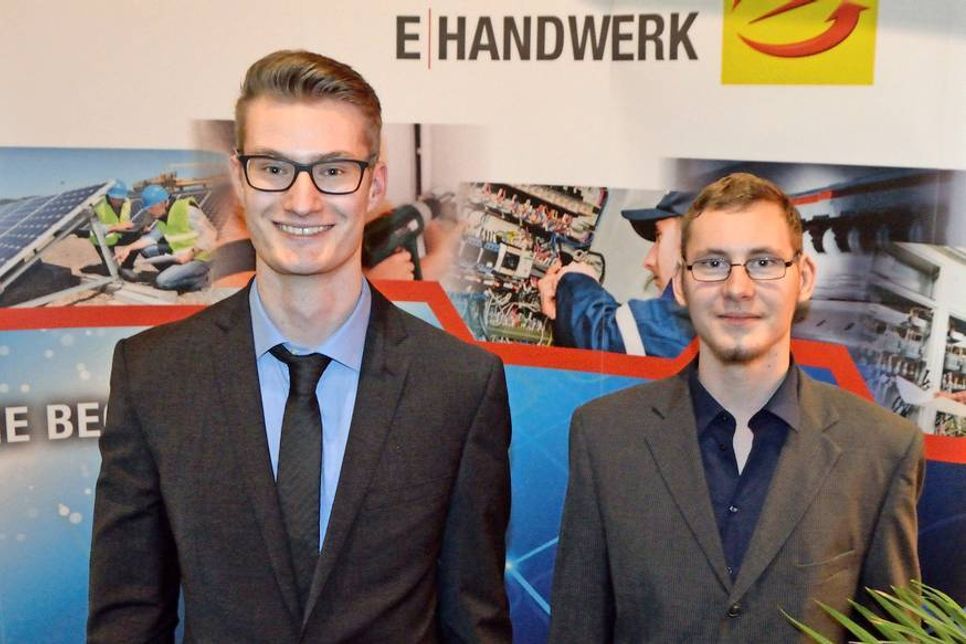 Die Innungsbesten aus Ostholstein: Dennis Harloff und Marcel Seefeldt.