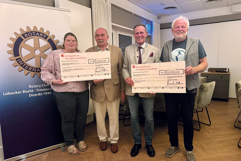 Rotary Club Lübecker Bucht–Timmendorfer Strand: 12.000-Euro-Spende geht an Kinder und Jugendliche