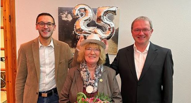 von links nach rechts: Oliver Schwartz (2. Vorsitzender, Marianne Carbuhn (1. Kassenwartin), Thomas Nölting (1. Vorsitzender)