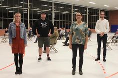 Die wieder- und neugewählten Vorstandsmitglieder Svenja Muchow, Tim Taterka, Kim Kiesewetter und Lars Kronenberg (v. lks.).