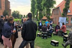 Die Partylounge vor St. Nikolai im Anschluss an das Konzert