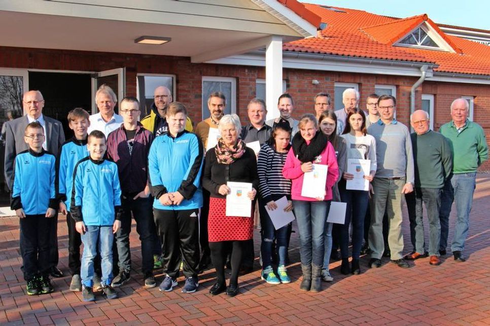 Die geehrten Sportlerinnen und Sportler.