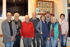 Geehrte: 1. Vorsitzender Andrew Bednarzik, Hans-Peter Asmus, Alfred Kroschel, Heinz Nölting, Simone Hehling-Guttschuß, Günter Stephan, Tanja Bednarzik, Helma Gonzales und Marion Haeger (v. lks.).