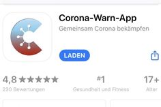 Die offizielle Corona-Warn-APP der Bundesregierung ist eine von vielen APPs, die zu diesem Thema angeboten werden. Man sollte im APP Store unbedingt darauf achten, die richtige APP herunterzuladen.