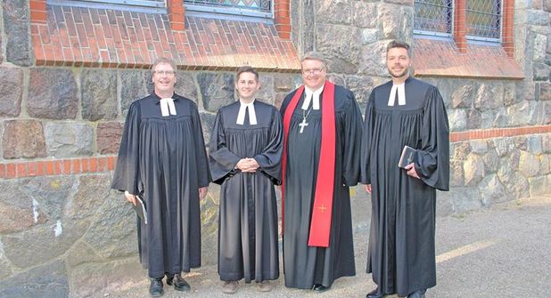 Pastor Jörg Reimann, Pastor Patrick Pulsfort, Probst Dirk Süssenbach und Pastor Hans Hillmann.