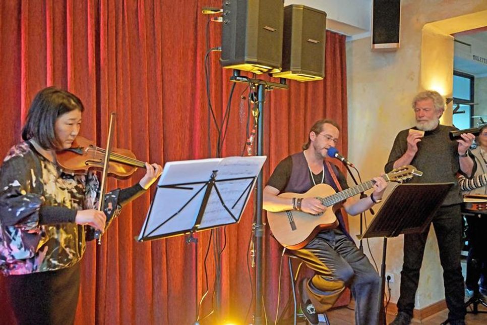 Das Trio Shenoll Tokaj lockerte den Abend mit verschiedenen Musikstücken auf.