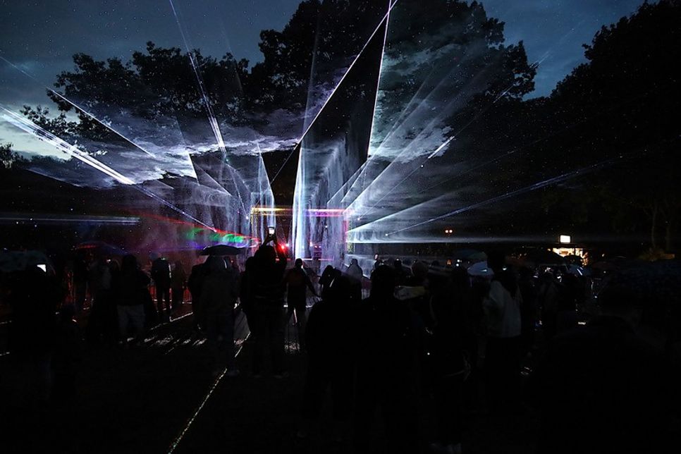 Die Lasershow bildete den stimmungsvollen Höhepunkt eines gelungenen Sommerabends.