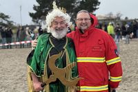 Neptun mit Ralf Grimmling von der DLRG Dahme.