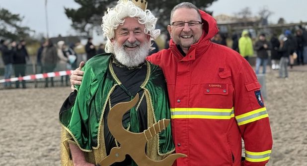 Neptun mit Ralf Grimmling von der DLRG Dahme.