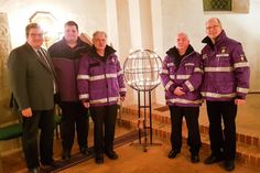 Propst Dirk Süssenbach, Stephan Perner (Göhl), Lars Schäckermann (Fehmarn), Pastor i.R. Reinhard Feders (Fehmarn) und Pastor Christopher Noll, Leiter der Notfallseelsorge im Kirchenkreis Ostholstein (v. lks.).