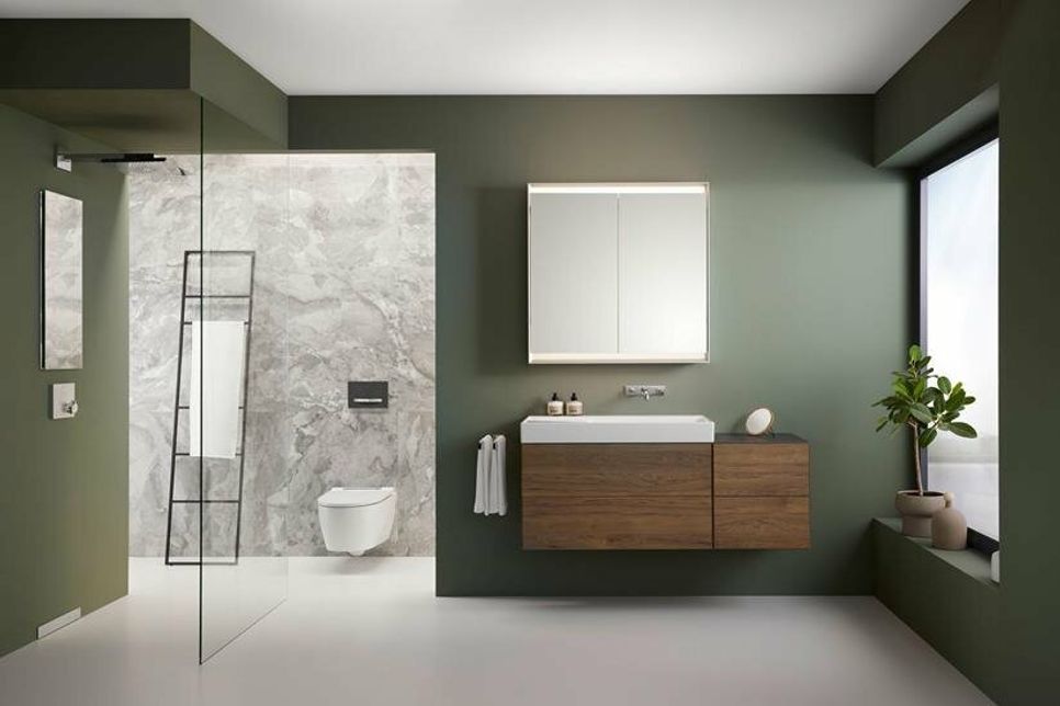 Blickfang und meistgenutzter Ort im Bad: Der Waschplatz. Foto: DJD/Geberit