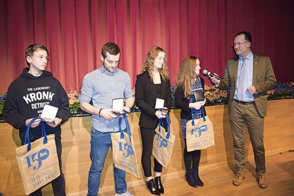 Die Sportler vom Boxclub (FT Preetz) waren das erste Mal bei der Sportlerehrung dabei