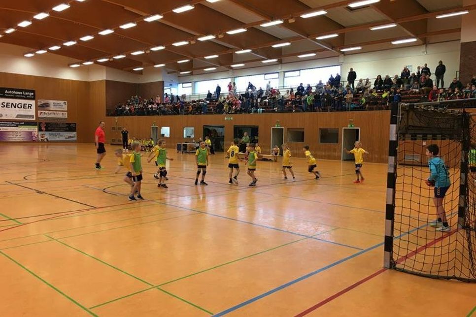 Die Jungen und Mädchen zeigten den Zuschauern spannenden Handballsport.