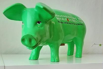Bitte spenden: Das Sparschwein sollte gefüttert werden, damit die wichtige Arbeit möglich ist.