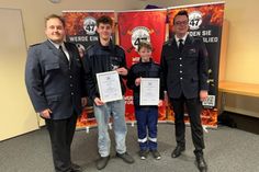 Lukas Froese, Shawn Stremlau, Maximilian Schwarz und Kevin Ackermann (v. lks.).