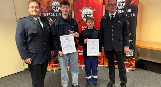 Lukas Froese, Shawn Stremlau, Maximilian Schwarz und Kevin Ackermann (v. lks.).