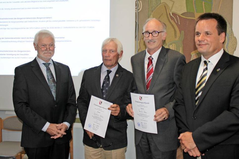Heinz Bäker, Joachim Weber, Bernd Heuer und Mark Burmeister (v. lks.).