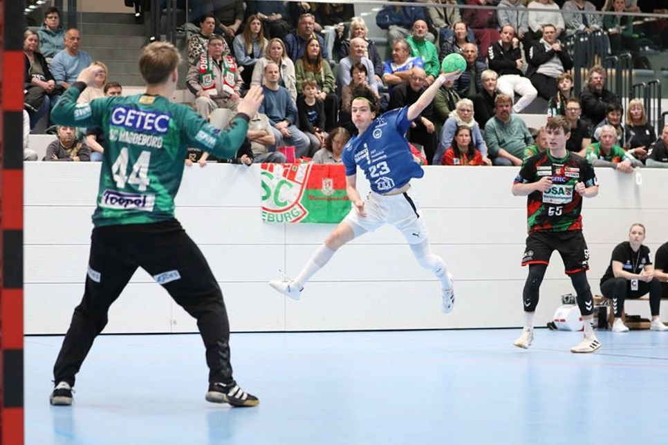 Trotz Schlussspurt konnte die HSG Ostsee keine Punkte aus Magdeburg mit auf die Heimreise nehmen. (Foto: Heiko Klemann)