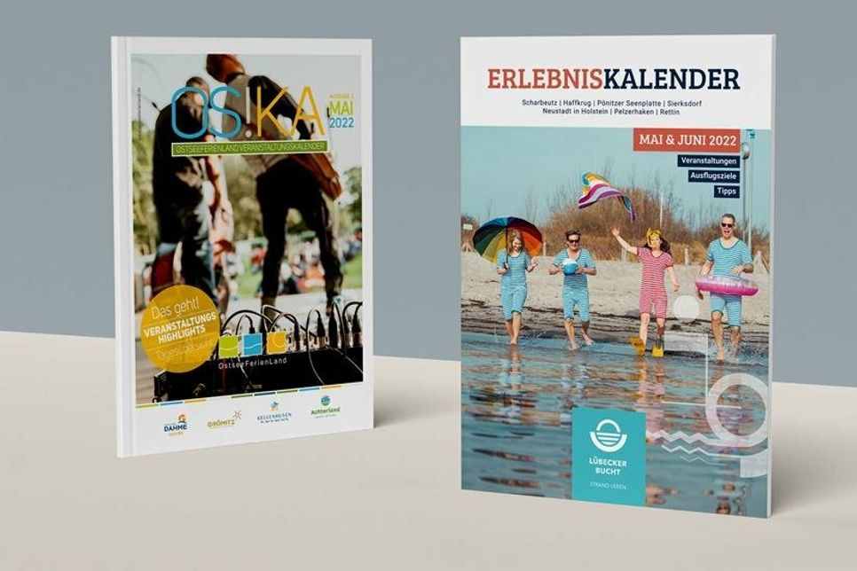 Die beliebten Veranstaltungskalender „OSKA“ für Mai und „EVA“ für Mai und Juni.