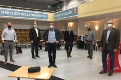 Der Vorstand: Benjamin Haase, Timo Schöning, Sven Muchow, Susanne Bimberg-Nittritz, Jürgen Mohr und Harald Wiese (v. lks.). Holger Werner war per Zoom zugeschaltet.