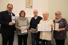 Bürgermeister Mirko Spieckermann mit dem Vorstand des Seniorenbeirates Gabriele Weber, 2. Vorsitzende, Jürgen Mosalf, 1. Vorsitzender, Ursula Henning, Kassenführerin und Antonie Eilenstein, Schriftführerin (v. lks.).