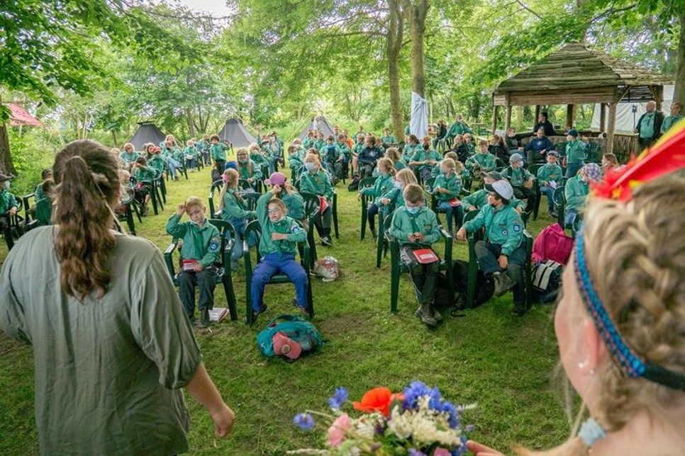 Der Pfadfinderplatz mit dem Erlebnisgelände wurde zum Zeltlager der Gruber Gemeindepfadfinder.