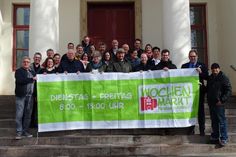Die Teilnehmer des Workshops und Wochenmarkt-Experte Thomas Egger. (Bildquelle: Stadtmarketing Neustadt)