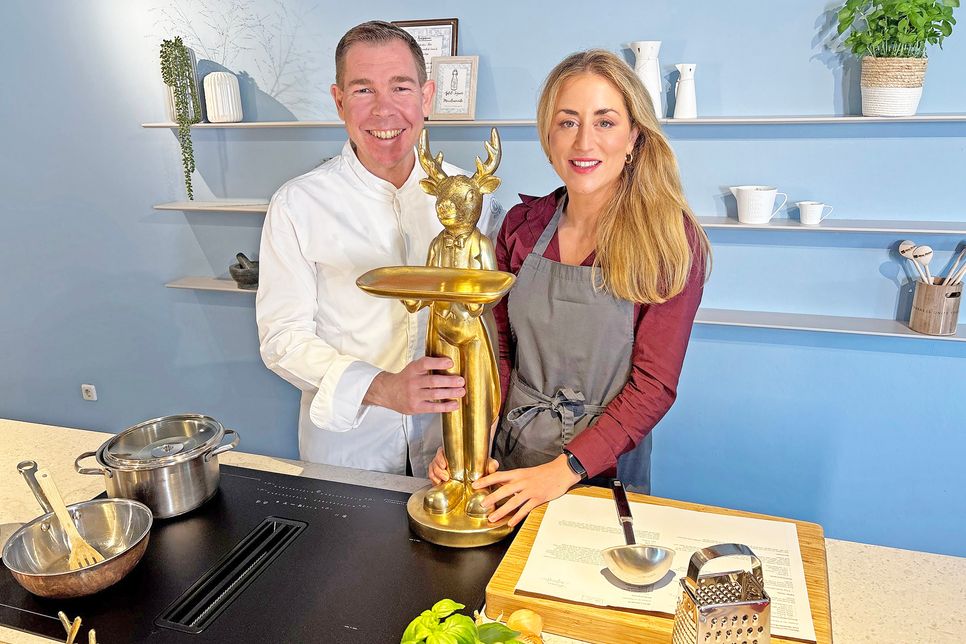Sind ein eingespieltes Team: Volker Fuhrwerk ist seit zehn Jahren auf Sendung, Lisa Knittel ist seit fast zwei Jahren „Sous Chef“. Sie waren auf Wild eingestellt.