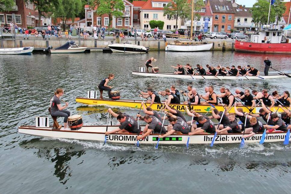 Zielfoto: Das Team Fitness Loft lag beim Finale eindeutig vorne und konnte damit den Stadtmeistertitel verteidigen.