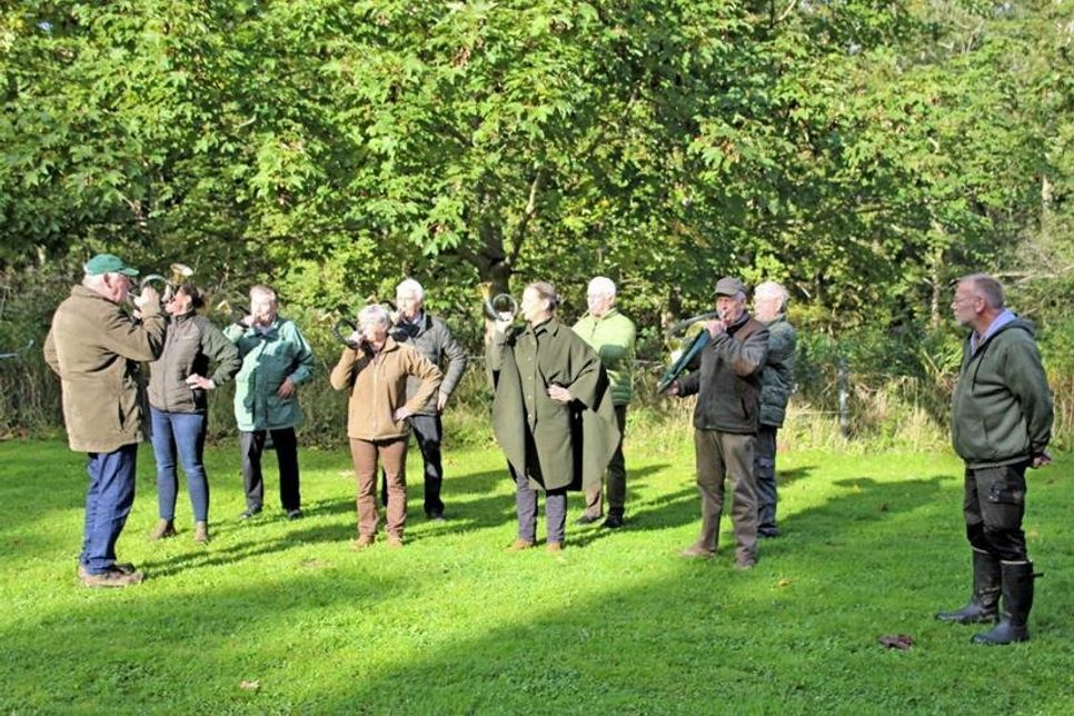 Die Probsteier Jagdhornbläser rundeten die Veranstaltung musikalisch ab