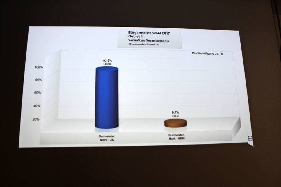 93,3 Prozent stimmten mit Ja, 6,7 Prozent mit Nein. Die Wahlbeteiligung lag bei 31,1 Prozent.
