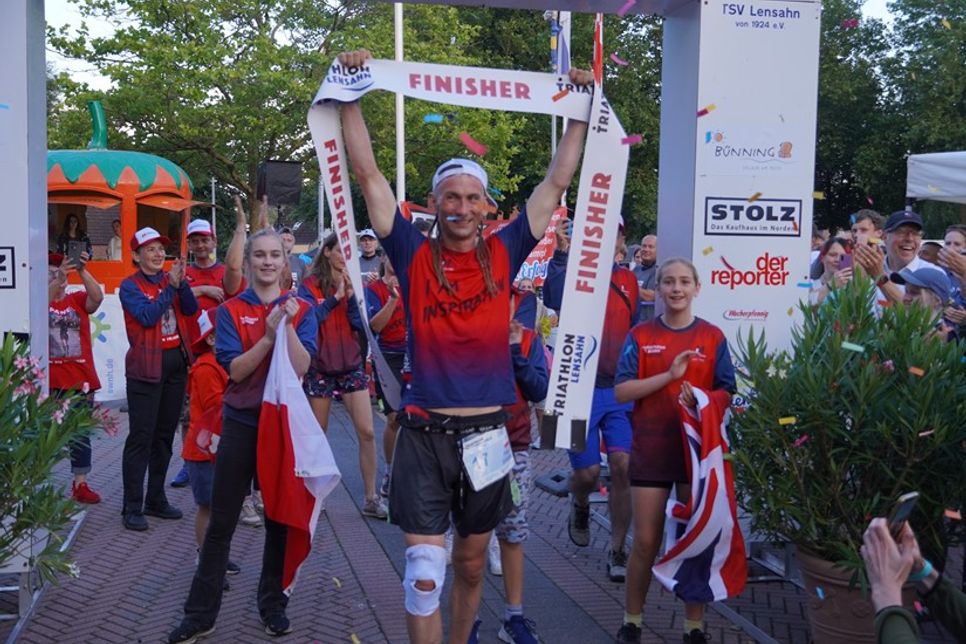 Der Pole Pawel Celinski beim Zieleinlauf im vergangenen Jahr.