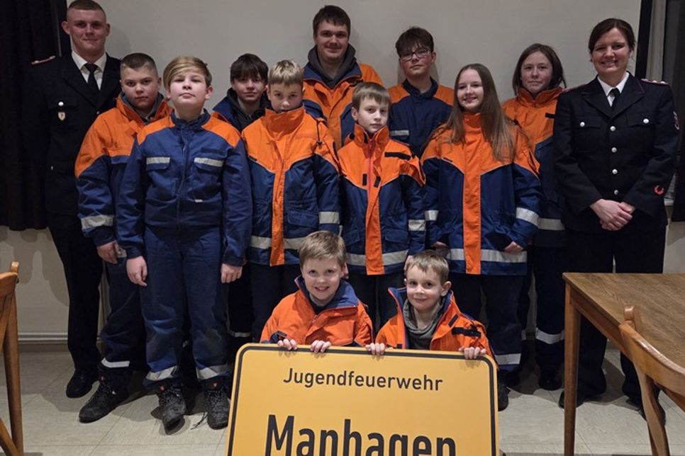 Die Jugendfeuerwehr am Tag der Jugendversammlung.