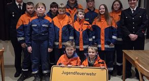 Die Jugendfeuerwehr am Tag der Jugendversammlung.
