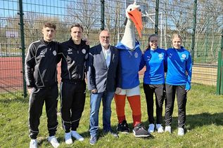 v. l.: Hamza Muqaj, Carl Johansson, Heico. M. Engehardt, „Stolle“, Stine Merschmann und Luisa Erbar. 