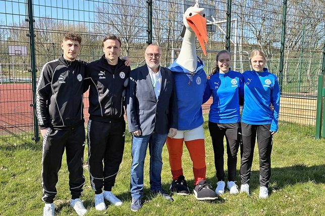 v. l.: Hamza Muqaj, Carl Johansson, Heico. M. Engehardt, „Stolle“, Stine Merschmann und Luisa Erbar. 