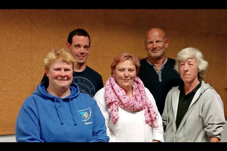 v.l.n.r. Sabine Bösger 2.Beisitzerin, Marc Busse 1.Beisitzer, Gabriele Freitag-Ehler 1.Vorsitzende, Inge Reddmann Schatzmeisterin und Thoralf Kramer 2.Vorsitzender