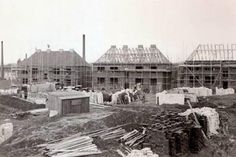 Bau der Häuser auf dem Wieksberg 1937.