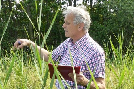 Botaniker Dr. Erik Christensen erfasst für die AG Geobotanik Schleswig-Holstein &amp;amp; Hamburg die Pflanzenvorkommen im Kreis Plön.