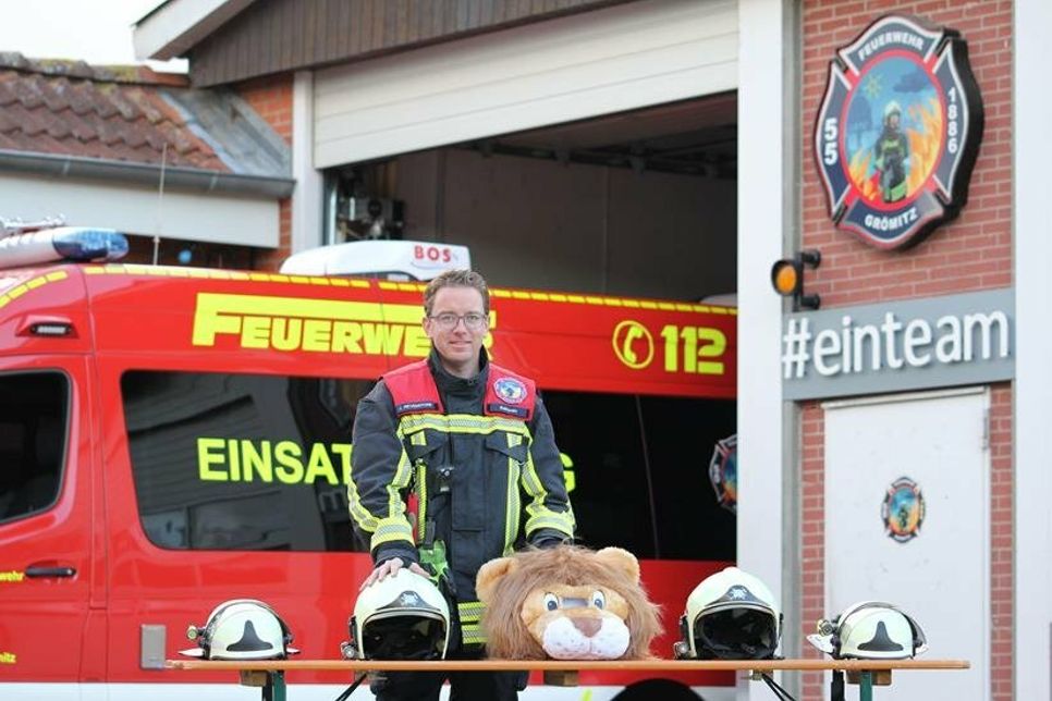 Wehrführer Jacob Revenstorf hofft auf den Wettgewinn und einen vom Bürgermeister ausgerichteten Grillabend. Die Chancen dafür stehen gut.