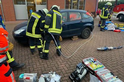 Übungen bei der Freiwilligen Feuerwehr Guttau.