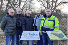 (von links: vom Heimatverein Großenbrode Heinz-Rüdiger Ehler, Klaus Schneider &amp;amp; Dr. Gerhard Kappe, Bürgermeister von Großenbrode Peer Knöfler und Geschäftsführer der CP Kelco Germany GmbH Sönke Schweiger)