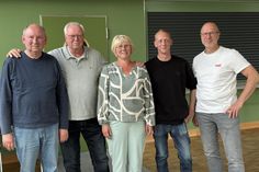 Der Vorstand: Kassenwart Frank Gosch, Beisitzer Ernst-Otto Kalz 1. Vorsitzende Anett Virsnitis, 2. Vorsitzender Jens Meyer und Schriftwart Jens Grunwald (v. lks.).