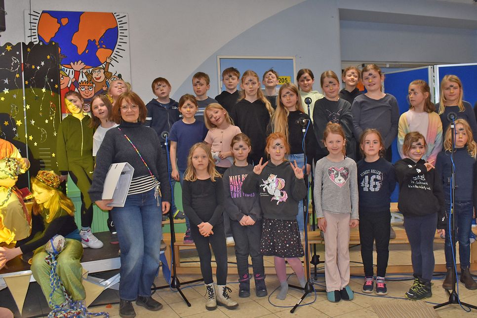 Die Kinderkantorei an den Salzwiesen sorgte ihren musikalischen Darbietungen für große Begeisterung.